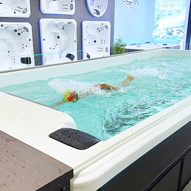 Relaxing Indoor Swimming Pool with Massage Bathtubs