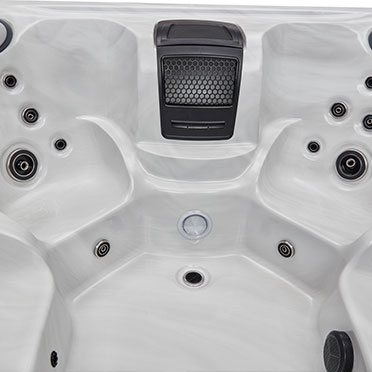 Modern Gray Hot Tub with Multiple Massage Jets