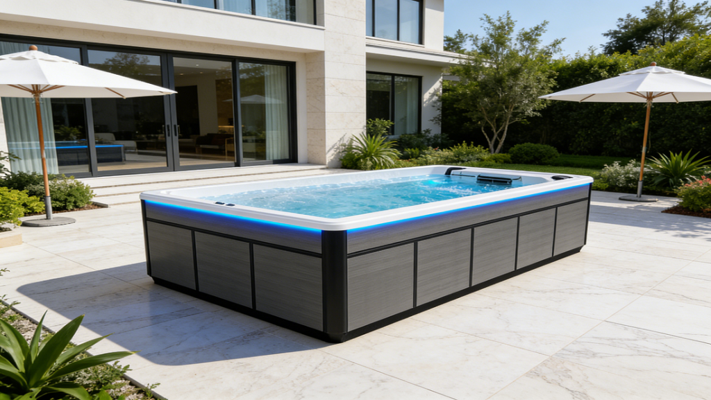 an acrylic integrated swimming pool
