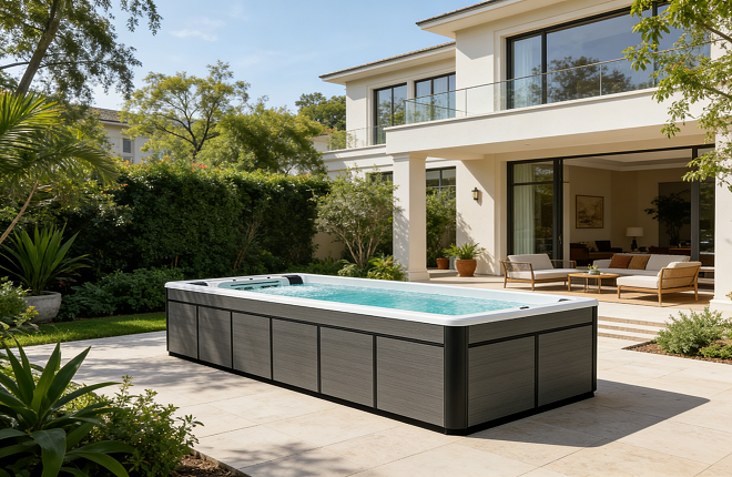 the acrylic integrated swimming pool