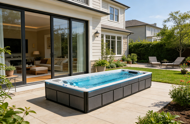 acrylic swimming pools for modern residential design